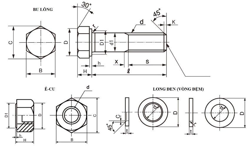 Bulong A193 B8 chống ăn mòn